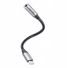 Audio adaptér Vention Lightning na 3,5 mm BMBHA, Lightning na 3,5 mm káblový adaptér s 0,1 m káblom, sivý