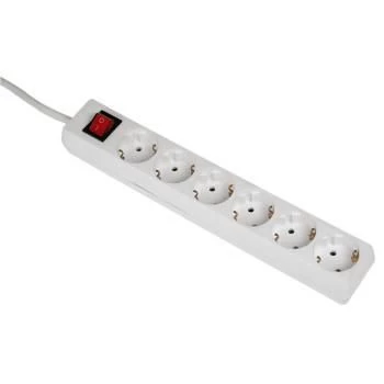 Hama 00108833 prepäťová ochrana biela 6 AC výstupov 230 V 5 m