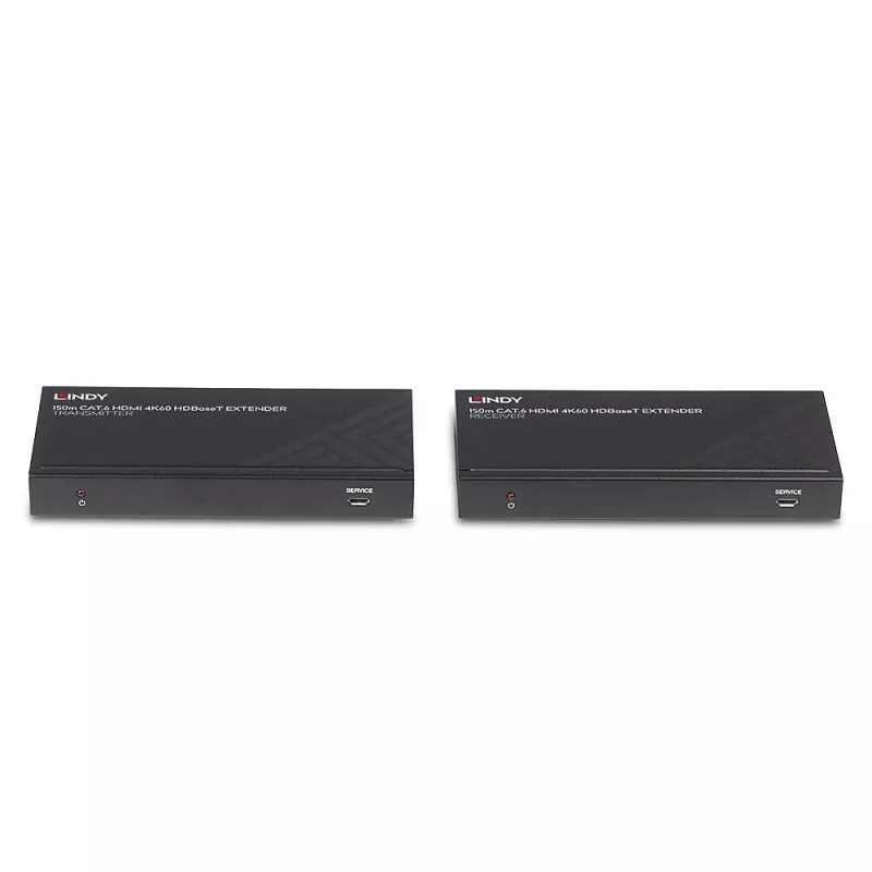 Lindy 38217 extender HDBaseT HDMI 4K60 cez Cat.6 150 m, IR a RS-232, vysielač a prijímač