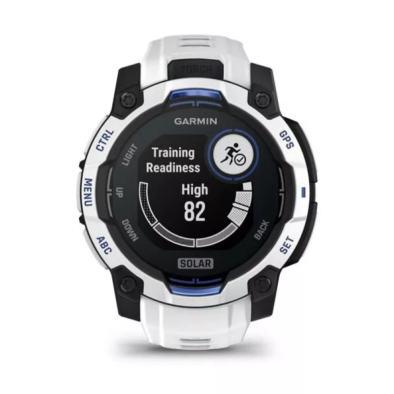 Garmin Instinct 3 Solar smart hodinky, 45 mm, Black/Stone White, silikónový remienok (010-02934-03)