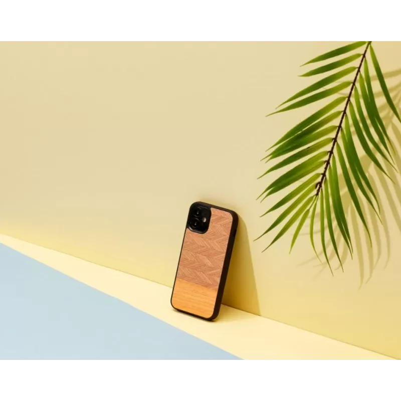 Puzdro na telefón Man and Wood pre iPhone 12 mini, rybí vzor arancia čierna