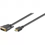 Wentronic Goobay HDMI™ / DVI-D kábel, čierny, 3 m - 19-pól. HDMI™ konektor samec>DVI-D (18+1) konektor samec (51581)