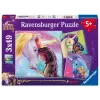 Puzzle Ravensburger Unicorn Academy – 3 x 49 dielov, sada pre deti