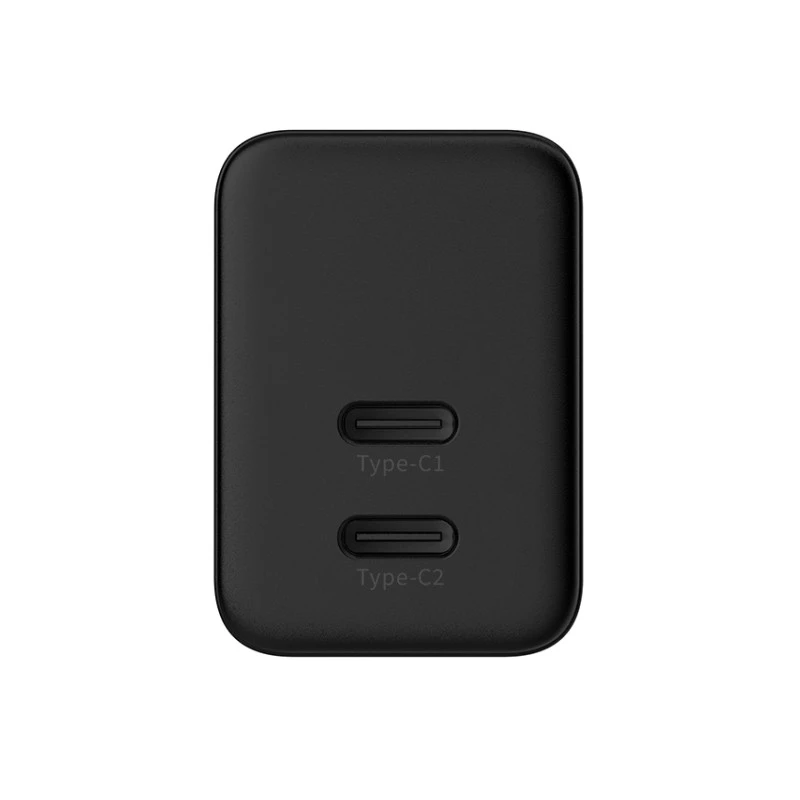Crong nástenná nabíjačka Ultra Compact GaN 35W PD 3.0 2x USB-C (čierna)