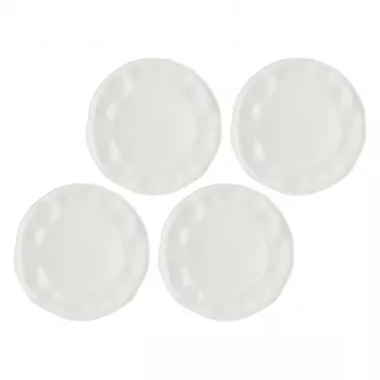 Sada tanierov LA PORCELLANA BIANCA LUNIA — sada 4 bielych porcelánových tanierov