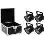 LED PAR reflektor EUROLITE PAR-56 HCL Short 4x s EPS-case, konfigurácia 4 lámp PAR-56 HCL