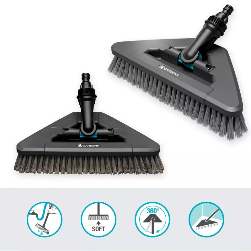 Gardena Cleansystem kefa na násadu soft flex, 18812-20