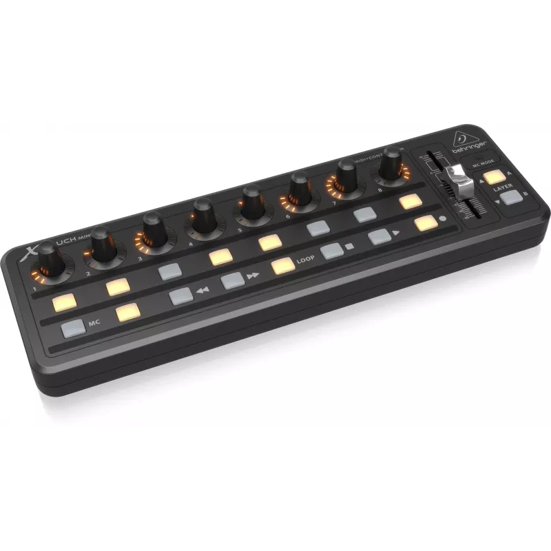 MIDI klávesnica USB Behringer X-TOUCH MINI typ ovládania tlačidlá otočné regulátory posuvníky