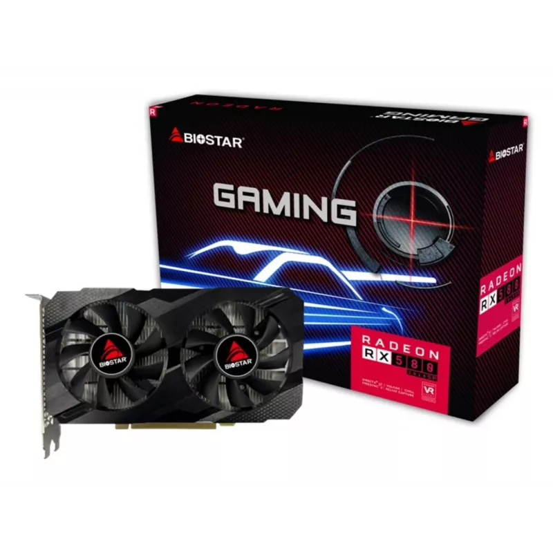 Grafická karta BIOSTAR Radeon RX 580 8 GB GDDR5, 256-bit, 1150 MHz, PCIe x16, 2x ventilátor