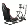Racing kokpit huzaro Speed 6.0 s nastaviteľným sedadlom, oceľový rám, uhol 30°–90°, podporuje do 120 kg, červená, 1080×1360×560 mm