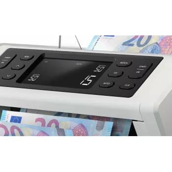 Počítačka bankoviek Safescan 2210 G2 biela LCD displej AC 220-240V