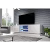 Cama TV skrinka QIU 200 MDF biela lesklá/biela lesklá