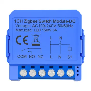 1-kanálový ZigBee spínací modul Avatto ZWSM16-DC32V-1, beznapäťový kontakt, DC 32V