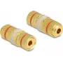 Káblový konektor DeLOCK 64143 2 x svorka samica zlatá červená
