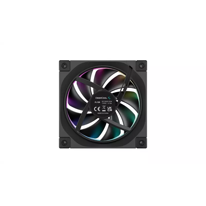 DeepCool FL12R 3-in-1 ventilátory do skrinky 120 mm (3 ks), Reverse, 4-pin PWM, 500–2150 ot./min, FDB, čierne