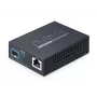 Mediálny konvertor PLANET 10GBASE-T na 10GBASE-X SFP+ medený port čierny