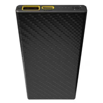 Prenosná powerbank Nitecore CARBO 10000 — lítium-iónová 10000 mAh, 38 W PD, USB-A + USB-C, sivá