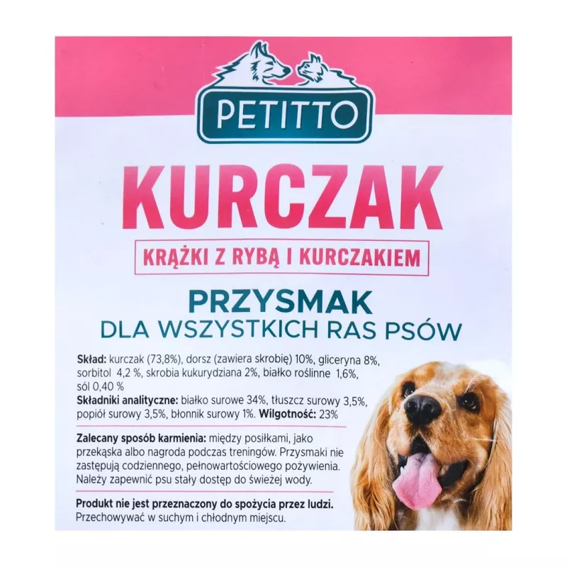 PETITTO Rybie a kuracie krúžky - psie maškrty - 500 g