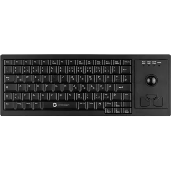 GETT Gerätetechnik CleanType Xtra Roll - klávesnica - 75% - compact TKL - s trackballom - USB - QWERTZ - nemecká - čierna (KL30204)
