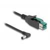 DeLOCK PoweredUSB kábel konektor samec 12 V na DC 5,5 x 2,5 mm konektor samec zahnutý 1 m
