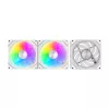 Skriňový ventilátor Darkflash Gauss G24 3-in-1 biely 120 mm — sada s 3, 120 mm