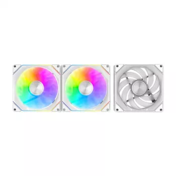 Skriňový ventilátor Darkflash Gauss G24 3-in-1 biely 120 mm — sada s 3, 120 mm