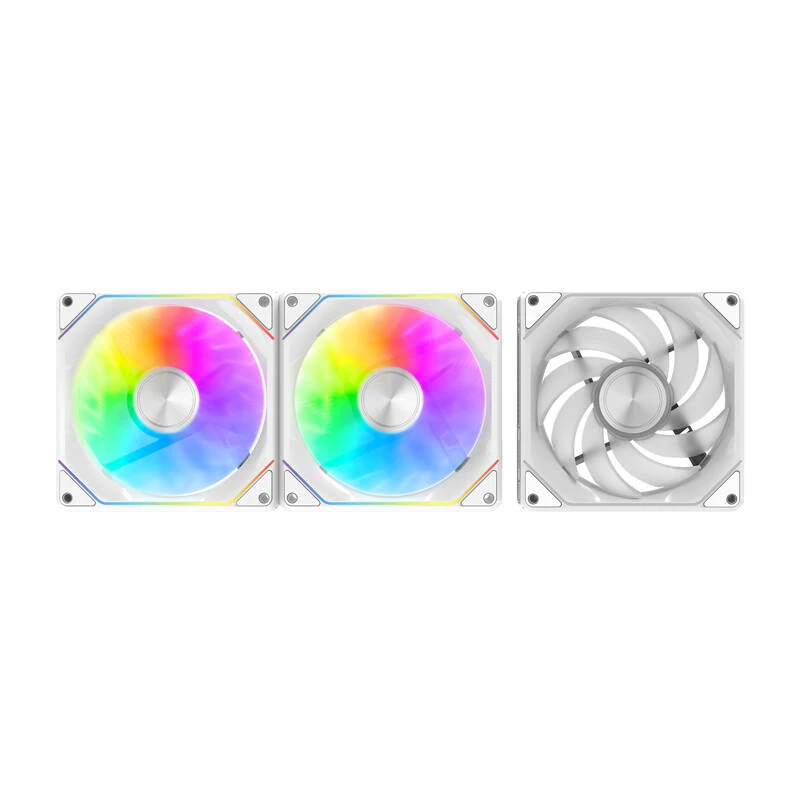 Skriňový ventilátor Darkflash Gauss G24 3-in-1 biely 120 mm — sada s 3, 120 mm