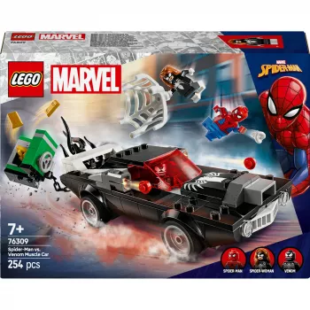 LEGO Marvel Super Heroes Spider-Man vs. Venom muscle car stavebnica 76309 — 254 dielov, 3 minifigúrky, vek 7+