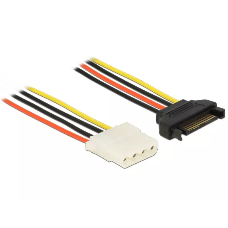 Interný napájací kábel DeLOCK 60136 0,2 m SATA 15-pin na Molex 4-pin