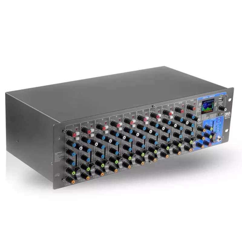 RM12 FX - analógový mixér s Bluetooth DSP EQ MP3 Phantom, 12 kanálov