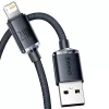 Baseus Crystal Shine kábel USB na Lightning, 2,4 A, 1,2 m (čierny)