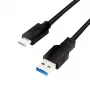 LogiLink USB kábel USB 3.2 Gen1 (USB 3.0 / USB 3.1 Gen1) USB-A samec, USB-C samec 0,50 m čierny CU0167