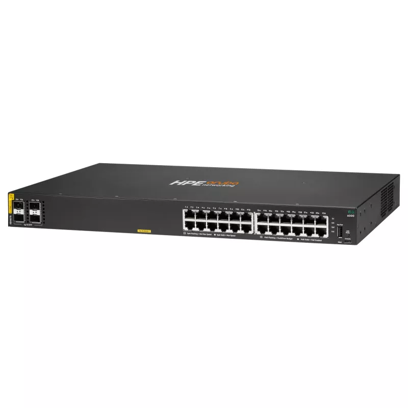 Switch HP Enterprise Aruba 6000 24G CL4 4SFP — 24 x Gigabit Ethernet, 4 x SFP porty