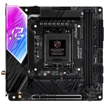Základná doska ASROCK B860I Lightning WiFi — Intel B860, LGA 1851, Mini-ITX, DDR5, 2x DIMM, 4x M.2, 2.5Gb LAN, Wi‑Fi 6E, Bluetooth 5.3