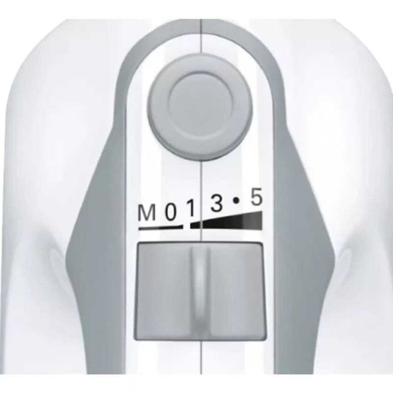 Ručný mixér Bosch MFQ36400 — 450 W, 5 rýchlostí, turbo, 1,3 m kábel, sivý/biely