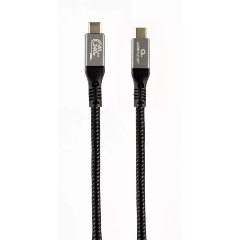 USB-C na USB-C kábel GEMBIRD CCBP-USB4-CMCM240 1,5 m, USB4 Gen 3x2, 40 Gbit/s, 240 W, čierny