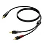 3,5 mm jack samec stereo na 2x RCA/Cinch samec audio kábel Procab 1KPCL049 5 m