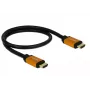 DeLOCK - HDMI kábel - HDMI (M) na HDMI (M) - 50 cm - trojitá izolácia - čierna, zlatá - podpora 8K