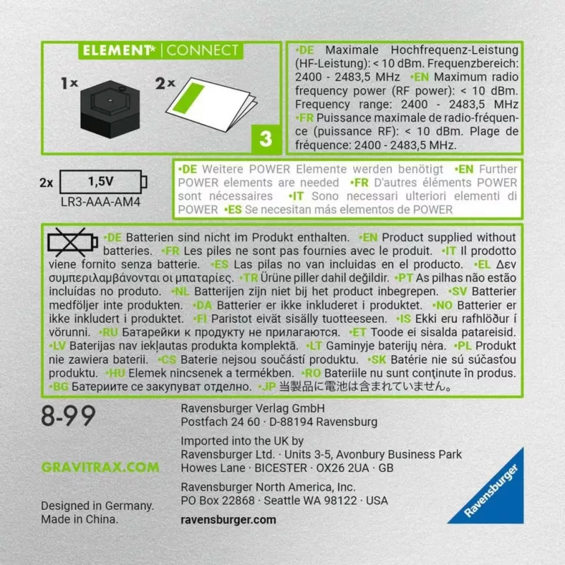 GraviTrax Power Element Connect, železnica