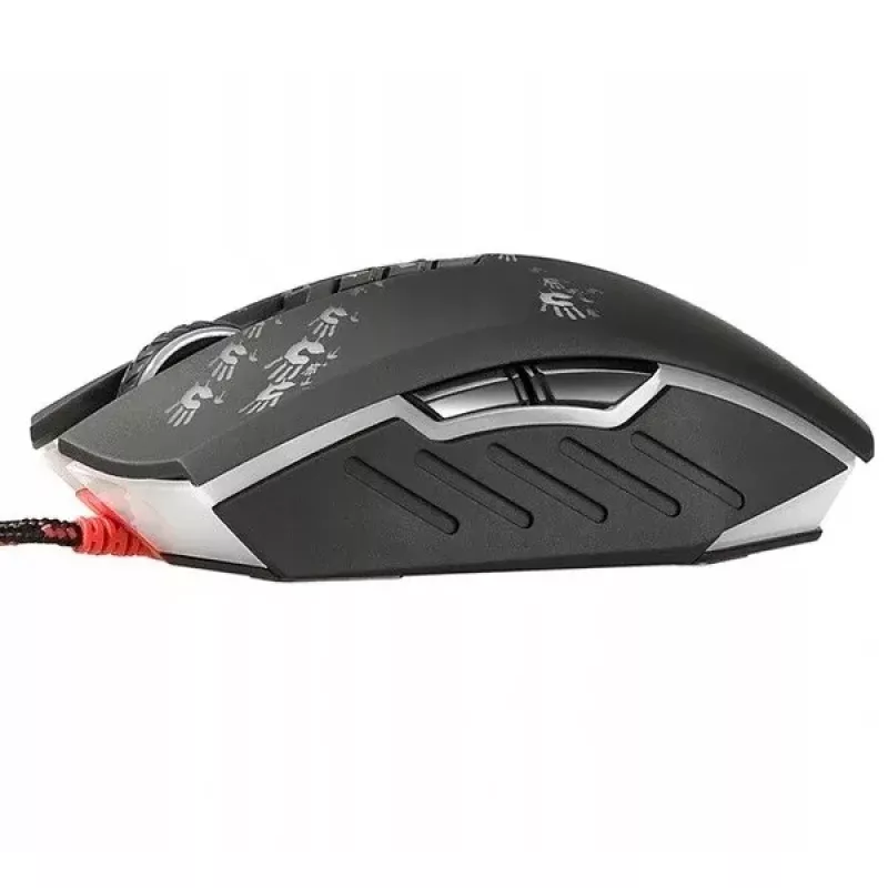 Gaming myš A4Tech BLOODY A60 — optická, obojručná, 6200 DPI, USB Type-A, 8 tlačidiel, čierna