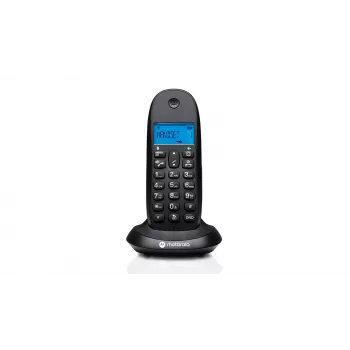 Bezdrôtový telefón Motorola C1001CB čierny — DECT mikrotelefón s 1,6-palcovým displejom