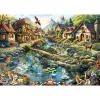 Puzzle 1000 dielikov, Schmidt Spiele Dorf am Waldrand, krajinná ilustrácia