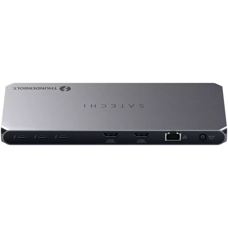 Satechi Thunderbolt 4 Dock ST-DT4MDM-EU — Thunderbolt 4 dokovacia stanica, 2× HDMI 2.0, 2× USB-A 3.2