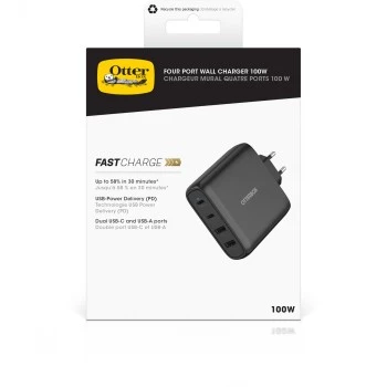 Nástenná nabíjačka OTTERBOX 78-81343 100W GaN s 2× USB-C a 2× USB-A konektormi