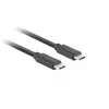 Kábel USB-C na C LANBERG CA-CMCM-32CU-0018-BK USB 3.2 Gen 2, 1,8 m, čierny, 100 W PD, 4K video