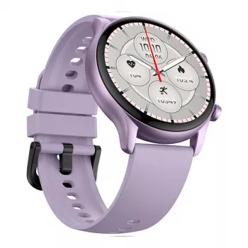 Smartwatch Zeblaze Btalk 3 Plus – 1,39 palca (3,53 cm) IPS 360×360 px, dotykový displej, silikónový náramok, fialová