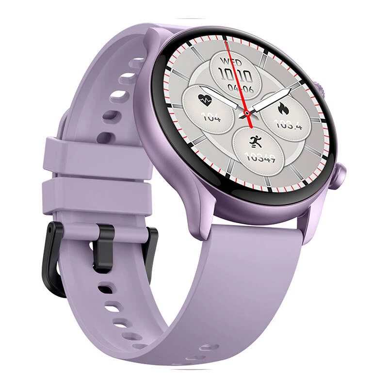Smartwatch Zeblaze Btalk 3 Plus – 1,39 palca (3,53 cm) IPS 360×360 px, dotykový displej, silikónový náramok, fialová