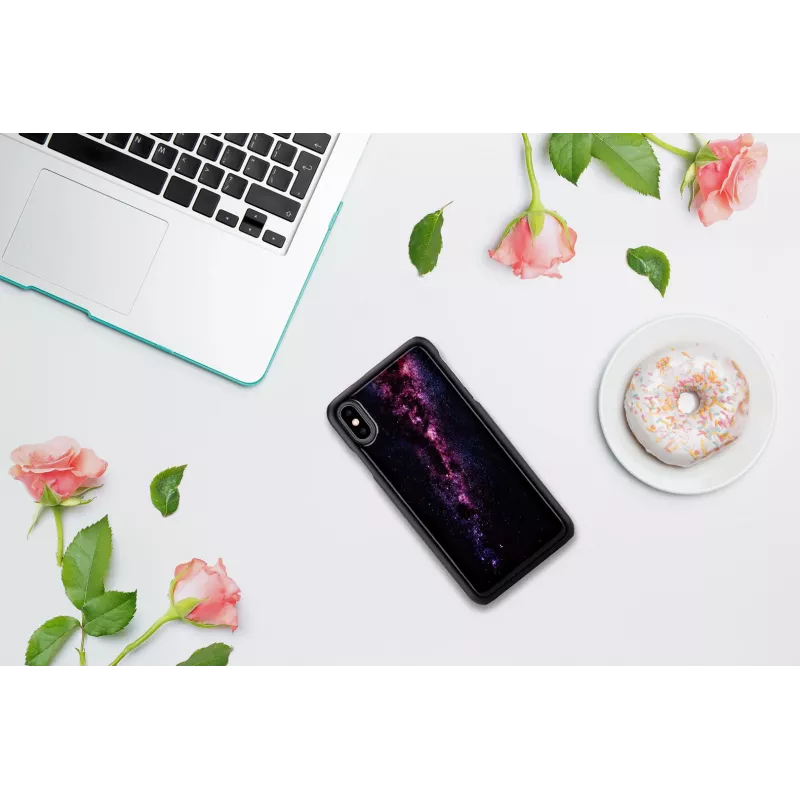 Puzdro na telefón iKins pre iPhone XS Max — milky way čierna