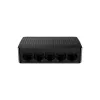 Sieťový switch TENDA SG105M — 5-portový gigabitový Ethernet (10/100/1000), čierny, desktopová/nástenná montáž