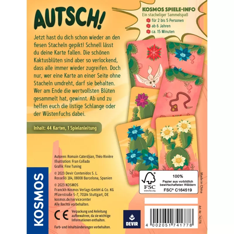 Autsch, Kartová hra